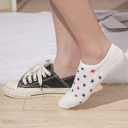 Image of No Show Socks Womens, Non Slip Low Cut Liner Ankle Footies for Sneakers Boat Shoes 6 Pairs