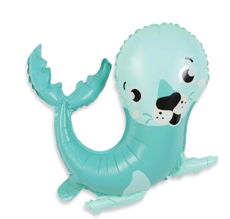 RSAAUD® Set of 2 Elephant Seal Balloon, Seal Balloon, Ocean Animal Theme Balloon, Under the sea Theme Balloon for Birthday, Baby Shower, Wedding 24inch Foil Balloon (Elephant Seal)