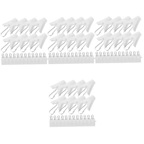 Clip de cortina de ducha ganchos decorativos VILLFUL de plástico 80 uds 2