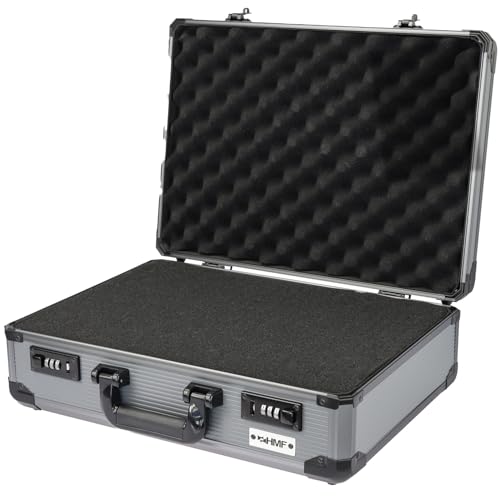 HMF 14402-02 Valise pour Appareil Photo en Aluminium, Mallette pour Armes avec Mousse prédécoupée | 46 x 33 x 15 cm