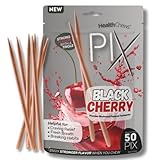 Chewable Picks Infused Flavored Toothpicks to Help Quit Smoking - Nicotine Free, with L-Theanine, for Craving Support - Oral Fixation - Made in The USA, Non-GMO Kosher Vegan (Black Cherry)