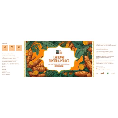 Image of My Pahadi Dukan Lakadong Turmeric Powder 1kg, Pure & Chemical-Free, Single Origin from Meghalaya, High Curcumin 8-10%, Hand-Harvested & Sun-Dried, Strong Aroma & Deep Golden Color