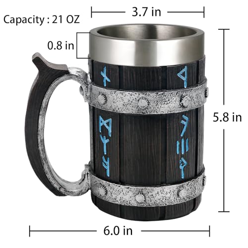 Vaso Vikingo 21oz con Asa y Acero Inoxidable miniatura 5