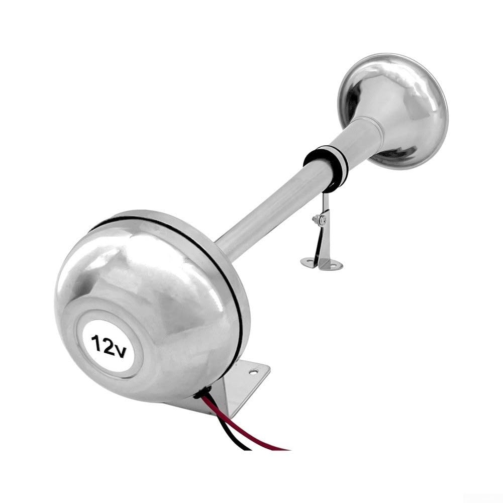 Clacson Marino 12V Acciaio Antiruggine Clacson Marino 12V Acciaio | Supporto regolabile, orientamento su/giù, montaggio per preciso, allineamento perfetto, stabilità massima