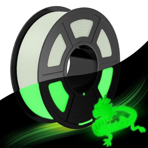 JAYO Glow in The Dark PLA Filament 1.75mm, 1.1KG Spool, Glow White‑to‑Green