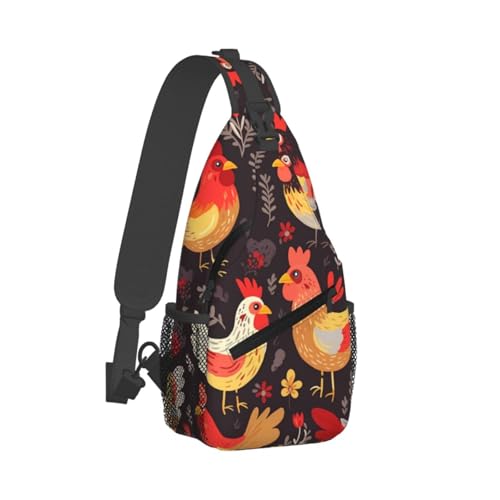 Bolso de pecho cruzado para hombre negro miniatura 2