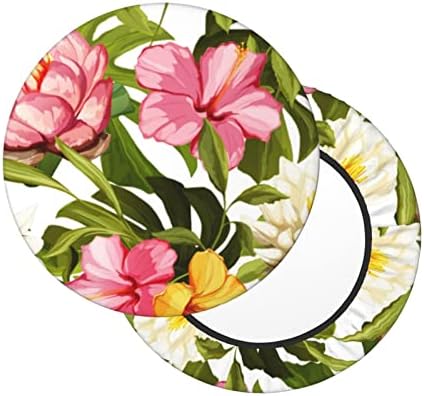 Beautiful Florals Round Bar Stool Covers,Washable Soft Bar Stool Cover Cushion Slipcover 12 Inch