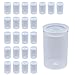 Film Canisters with Lids,Clear,See-Through,Pack of 24,School Art Projects,Storing of Small Personal and Household Items,Pills,Herbs,Tiny Bead Storage Containers