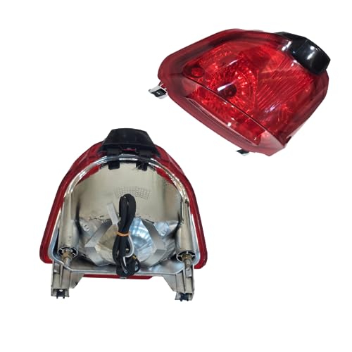 Image of Back Light, Brake Light, without bulb Tail Light fit for TVS Star Sports New model Bike Light (Red) Poly methyl (PMMA) | Top Coated Reflectors