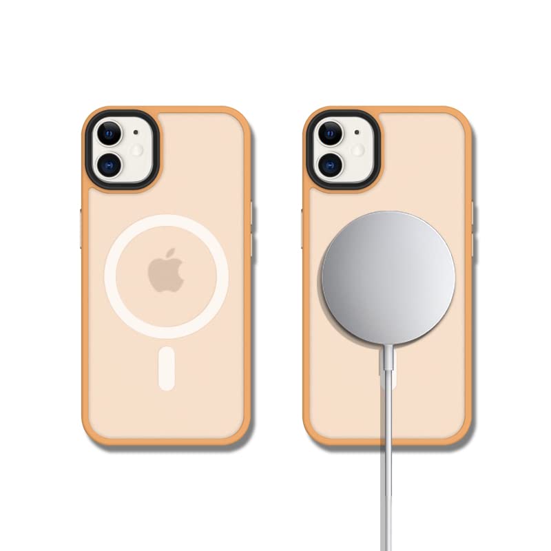 tigratigro Cover Magnetica per iPhone 11 6.1 Pollici, Compatibile con MagSafe, Custodia Traslucida Opaca Posteriore Sottile Antiurto Protettiva Case, Protezione Antiurto di Grado Militare, Bronzo