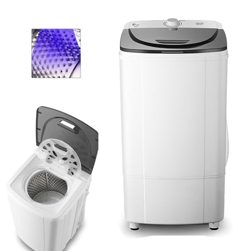 Asciugatrice Da 10 Kg, Centrifuga Da 240 W a Risparmio Energetico E a Risparmio Energetico, Luce Blu a 360°, Regolazione 0-5 Minuti, Centrifuga Ad Alta Velocità Da 2800 Giri/min, Antibatterico a Luce