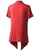 Women's Open Front Short Sleeve Cardigan Coral XX-Large