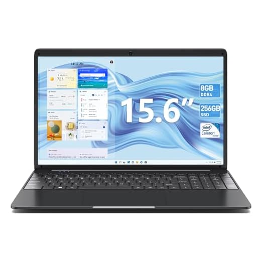 SGIN Laptop 15.6 Inch Laptop 8GB RAM 256GB SSD Storage(TF Card 512GB), Celeron Quad-Core, Full Size Keyboard, PC Notebook with 2xUSB 3.0, Dual Band WiFi, Bluetooth 4.2