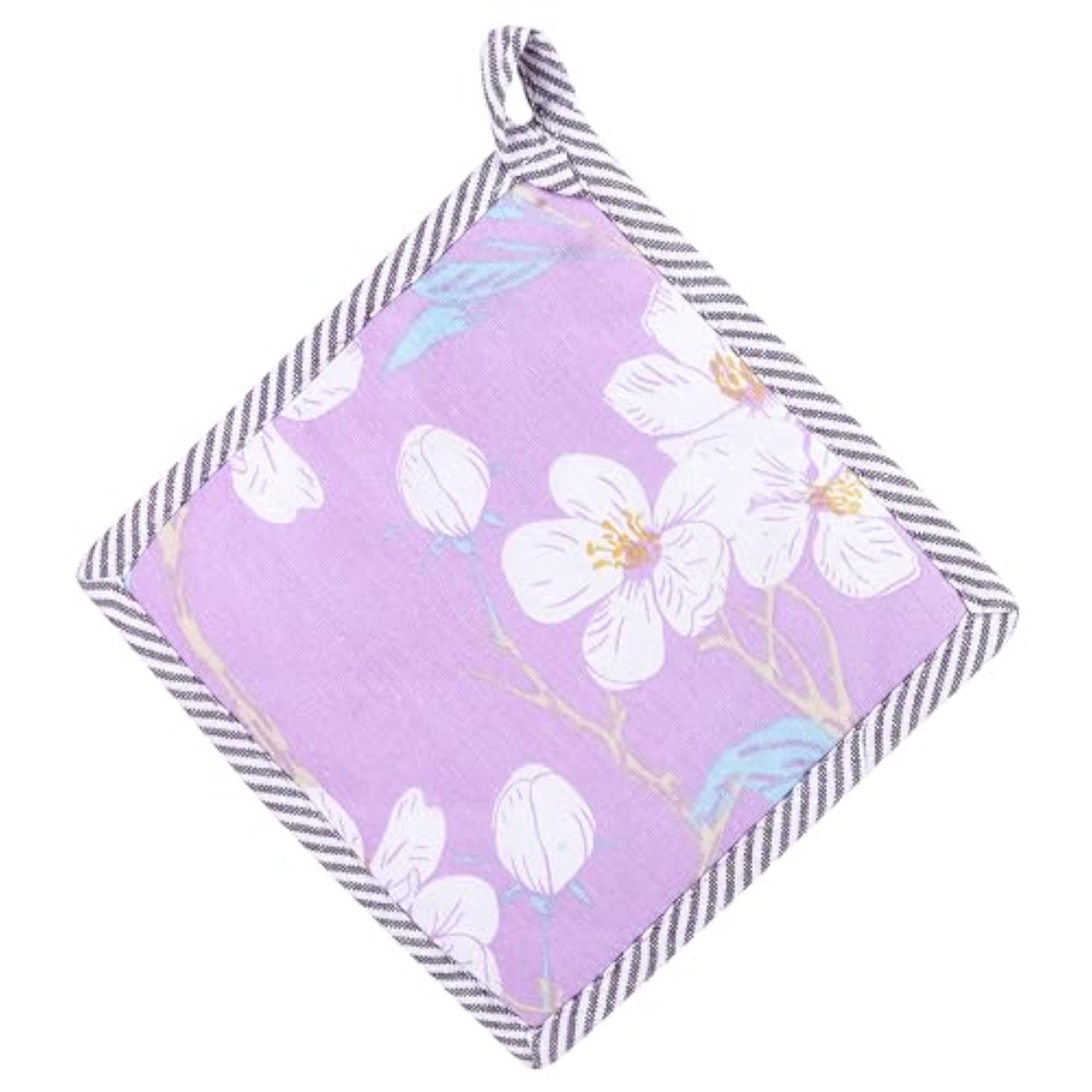 Cotton Kitchen Apron with Pocket, Oven Mitt & Pot Holder Gift Set