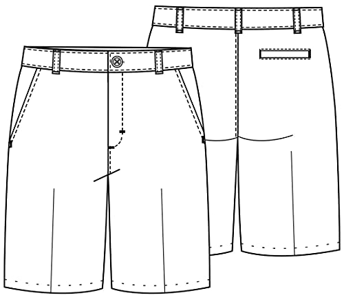 Image of Classroom Uniforms Big Boys Flat Front Shorts 3 Pockets | Youth Fit, Adjustable Waist, Zip Fly Front Closure, Cotton Polyester Twill, Easy Care, School Uniform Essential