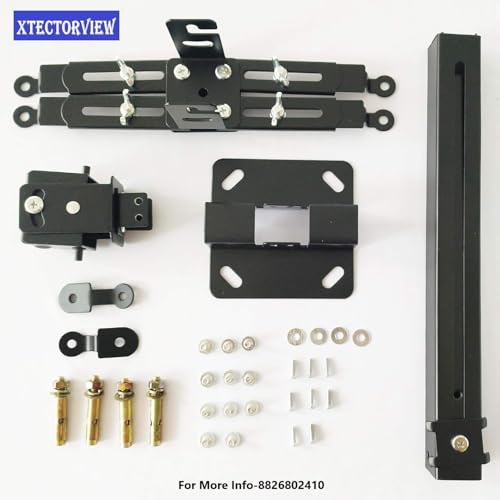 Image of 5ft Heavy Duty Adjustable Projector Ceiling Mount Stand, Universal Projector Wall Mounting Bracket Kit with Swivel, Tilt & Height Adjustments (42 Inch to 60 Inch) (Black)