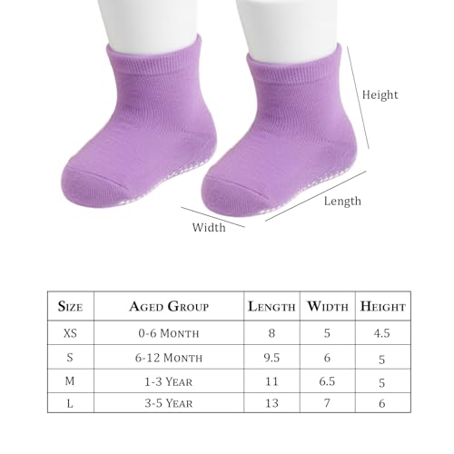 Image of MOMISY Baby Girl Boys children Non Slip Socks Toddlers Infant Warm Cotton Stretch Anti skid Socks-6 Pairs