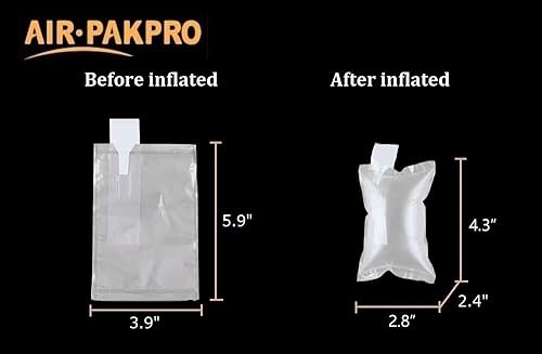 Miniatura 2 de Paquete de 100 unidades, bomba de mano gratis AIR PAKPRO de 3.9 x 5.9 pulgadas, bolsas inflables de plástico transparente para embalaje de aire,