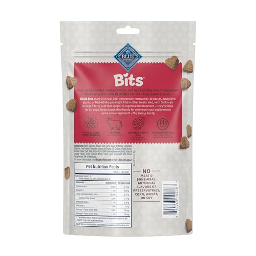 Blue Buffalo Bits Soft Dog Treats for Training, Made With Natural Ingredients & Enhanced with DHA, Beef Recipe, 11-oz Bag - Image 2