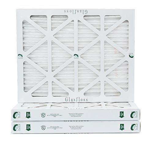 Glasfloss ZL 18x20x2 MERV 10 Pleated 2" Inch Air Filters for AC and Furnace. 3 PACK. Actual Size: 17-1/2 x 19-1/2 x 1-3/4