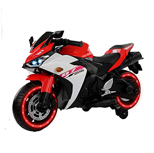 Kids Motorcycle, Electric Motorcycle for Kids ,Tamco 12 V Motorbike for 3 4 5 6 Years Boys Girls with Lighting Wheel/PU seat