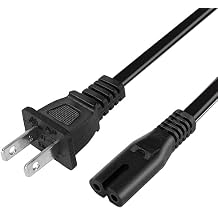 Master Cables 2 Pin US/Canada Mains Power Lead Figure 8 Cable 5ft Compatible with PS4, PS5, Xbox, Samsung, LG, Toshiba, Sony TV, HP, Brother Printer, Laptop Charger US Plug Cord