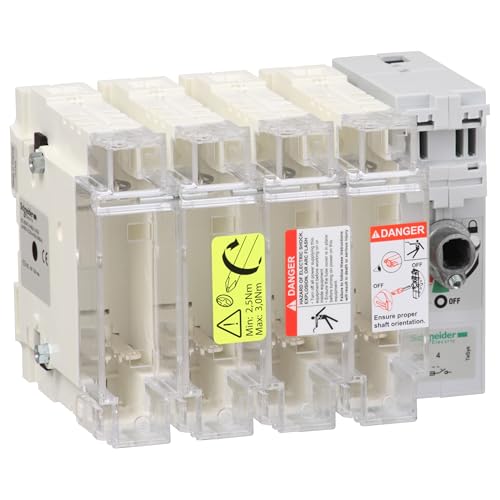 Interrupteur sectionneur fusible 4x 100A triphasé avec neutre pour tableau électrique
