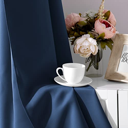 HOMEIDEAS Navy Blackout Curtains 52 X 63 Inch Length Set of 2 Panels Curtains/Drapes, Grommet Window Curtains for Bedroom & Living Room by HOMEIDEAS - Image 5