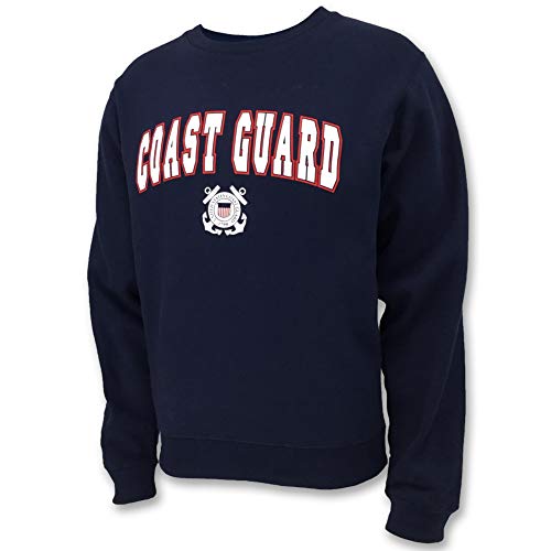 Armed Forces Gear United States Coast Guard Arch Seal Crewneck Sweatshirt X-Large (Navy)