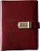 A5 Wine Red Binder Journal With Combination Lock ( Binder Diary With Combination Lock), Size: 23cm X 17cm. PU Leather Combination Lock Journal, notebook, notepad
