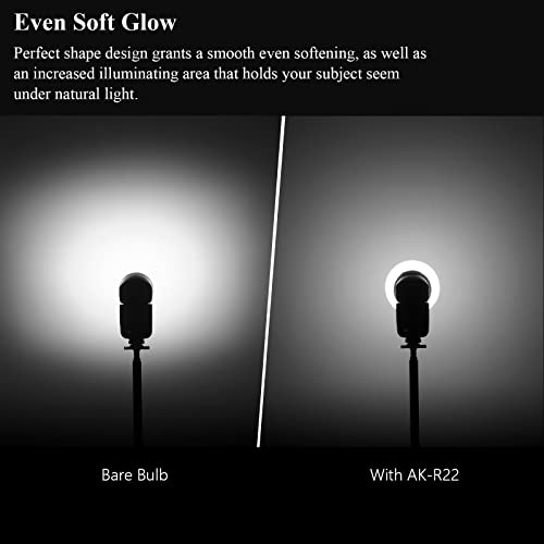 AK-R22 Diffusion Dome, Collapsible Flash Diffuser for V1 V1Pro V100 Round Head Flash, for AD100Pro AD100Pro II AD200Pro(with H200R) Pocket Flash by GODOX - Image 3