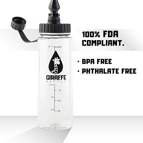 Giraffe Bottle Hands Free Drinking System, Clear Bottle, with Round Tube Mounted Bottle Holder (36 inch / 91 cm) - Thumbnail 2