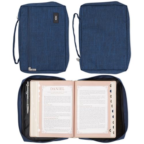 Image of Christian Art Gifts Polyester Bible Cover for Men & Women: Jesus Fish Patch