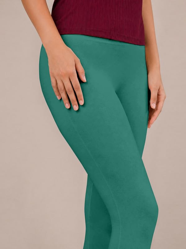 Image of TRENDMALLS Women's Microfiber Elastane Stretch Soft Churidar Length Leggings with Ultrasoft Waistband