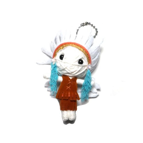 String Voodoo dolls Indian Chief Keychain