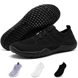 Barfuss Schuhe Damen Laufschuhe Turnschuhe Sportschuhe Schwarz Sneaker 39