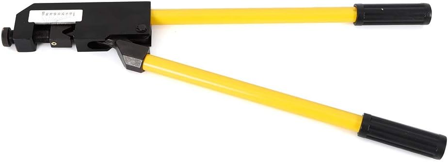 Heavy Duty Terminal Crimper, Wire Cable Lug Terminal Crimping Tool w/Mounting Bracket, KH-150 8-4/0 AWG Wire Crimping Cutting Tool for Crimping Copper Aluminum Oval Sleeves Stops