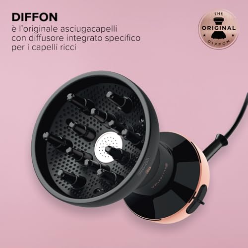 Bellissima Imetec My Pro Diffon Ceramic, Diffusore ad Aria Calda per Capelli Ricci, Tecnologia Ceramica, 700 W, 2 Combinazioni Aria/Temperatura, Asciugatura Delicata Senza Effetto Crespo - 2