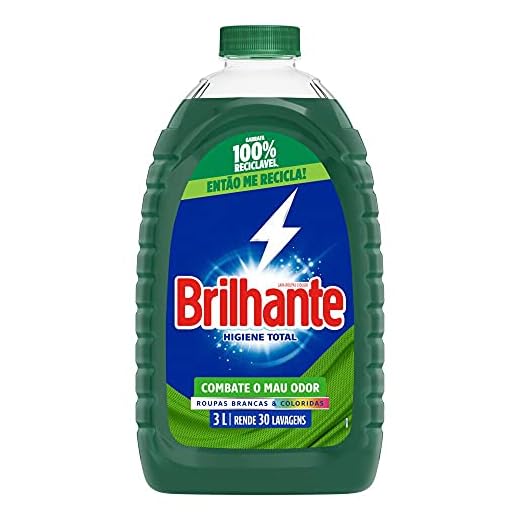 Brilhante Lava Roupas Líquido Higiene Total 3L