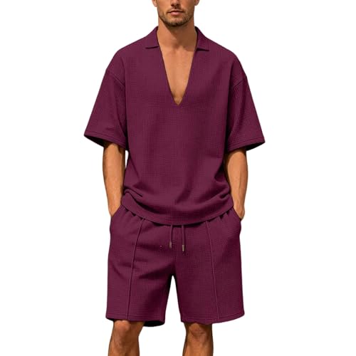 Ensemble Short Tee Shirt Homme Ete anti transpiration col V profond