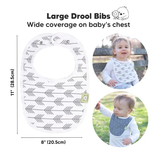 Keababies 8-Pack Organic Baby Bibs For Girls & Boys And 6-Pack Organic Baby Washcloths - Teething Baby Bibs For Boy, Girl - Soft Bamboo Washcloth, Baby Wash Cloths, Baby Wash Cloth For Newborn #TOP1