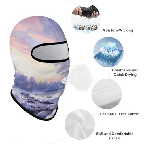 Balaclava para hombre, máscara para esquí y ciclismo, protección facial y cervical para invierno miniatura 3