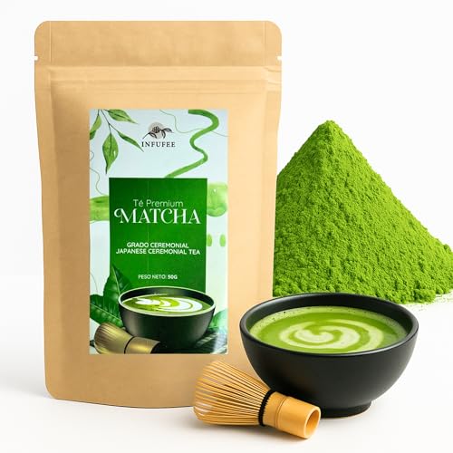 Té Matcha Ceremonial Premium en Polvo 50g – Matcha Japonés para Beber y Cocinar – Kit Matcha para Ritual Diario – Matcha Tea Rico en Antioxidantes y L-Teanina
