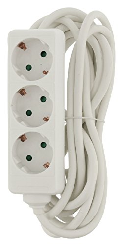 Preisvergleich Produktbild Eurosell - 3fach Steckdosenleiste + Kindersicherung weiß Verteiler Mehrfachsteckdose - langes 5 Meter Kabel