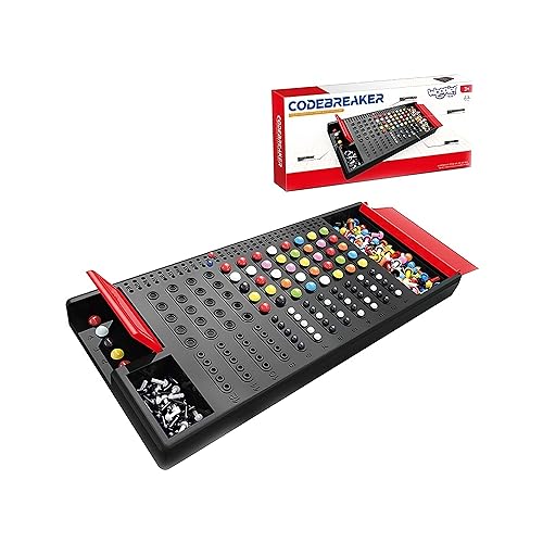 woopie! Code Breaker Jeu de société – Code secret &amp; Mastermind Jeu de réflexion – Jeu de stratégie – Jeu familial – Jouet éducatif pour enfants et adultes – Bleu, noir