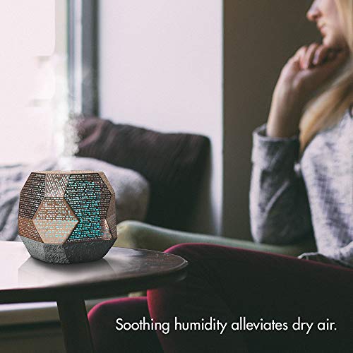 Ellia Ease Ultrasonic Aroma Diffuser, Stylish Essential Oil Diffuser With Color-Changing Light And Soothing Humidity, Rose Gold #TOP7