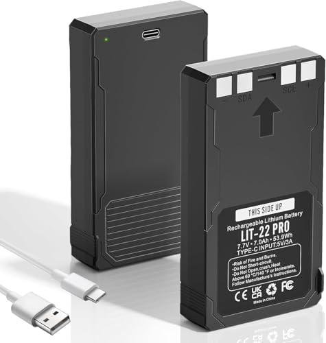 6370 MAh Battery EGOWAY 6370mAh LIT-22 Rechargeable Battery For Trail Cameras - Compatible With Flex Series, Includes Charging Cable Wildlife Camera Power