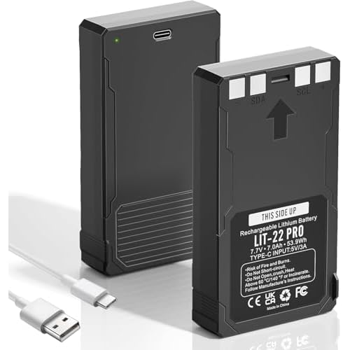 E EGOWAY 7000mAh LIT-22 Rechargeable Batteries for Hunting Trail Camera, Compatible with Flex Series - Flex-M, Flex G-36, Flex-Plus, Flex-S, LIT-22 Battery Pack Replacement (2-Pack) 2Batteri