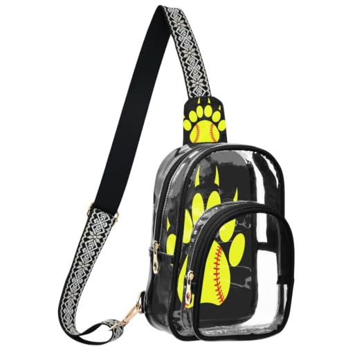 Bolso transparente linqin para estadios: pasa seguridad rápido en eventos con diseño de patitas 2