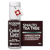 PODERM - MICOSI DELLE UNGHIE | Smalto colorato TEA TREE | Prevenzione e trattamento delle unghie gialle/danneggiate dalla MICOSI | TRATTAMENTO E COLORE | Mani/Piedi | Swiss Made